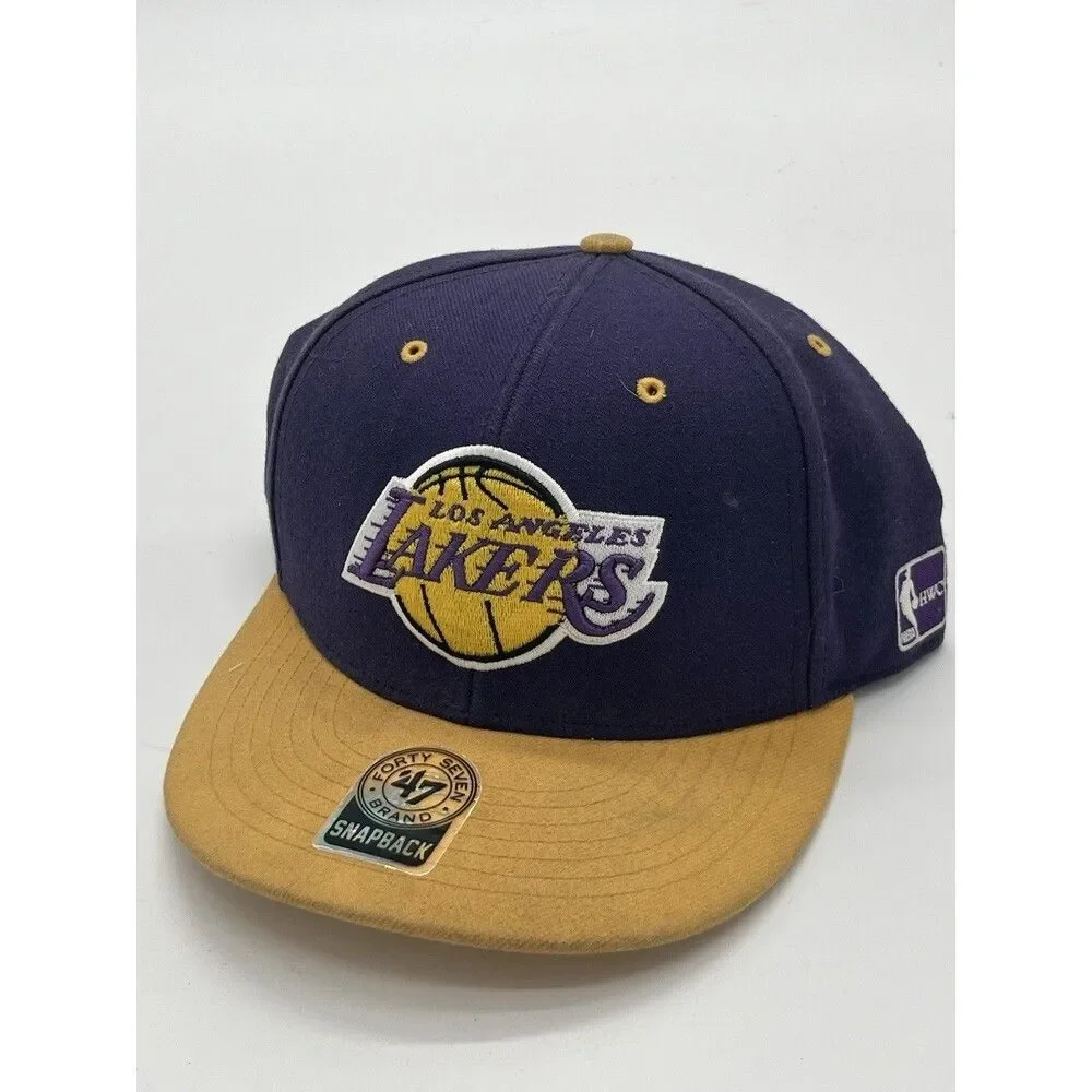 NBA Los Angeles Lakers Baseball Cap Hat Snap Back '47 Brand Hardwood Classics